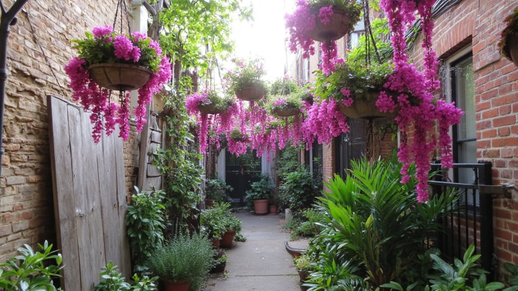 vibrant hanging blooms thrive