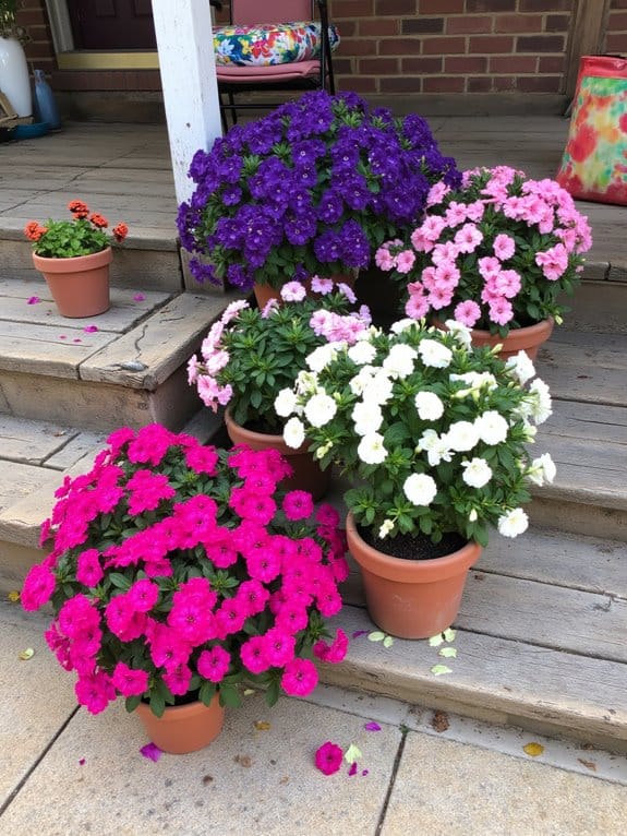 vibrant low maintenance porch blooms