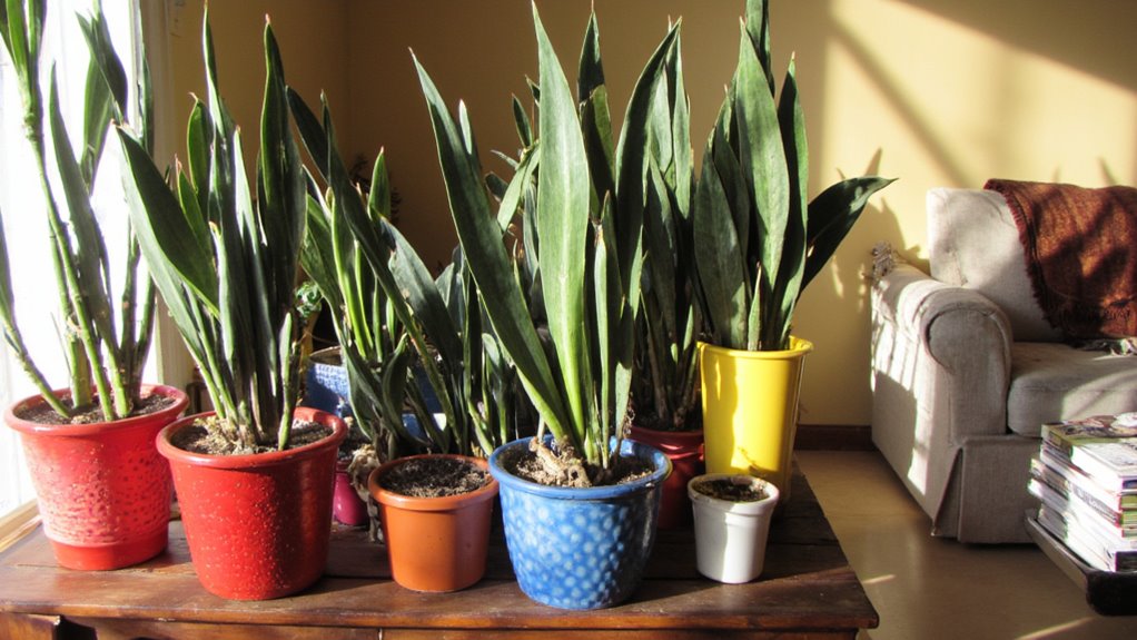 vibrant pots enhance decor