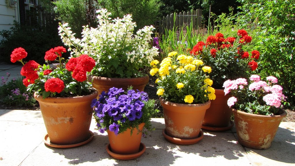 vibrant summer container flowers