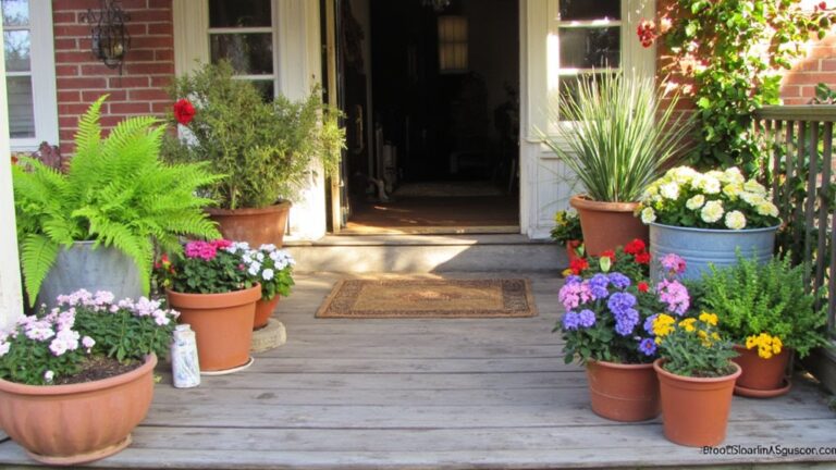 vibrant summer door planters