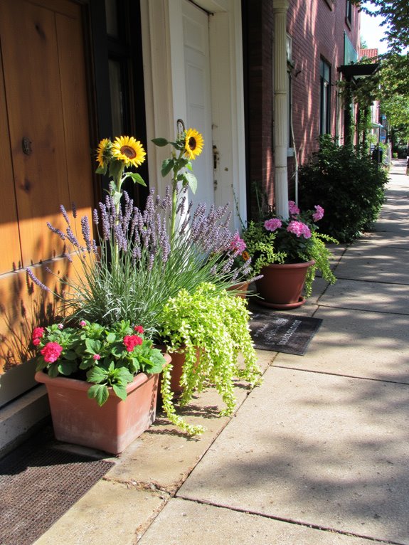 vibrant summer planter flowers