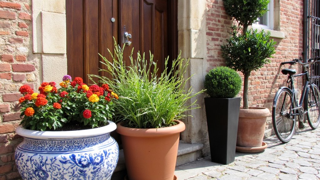 vibrant tall flower displays