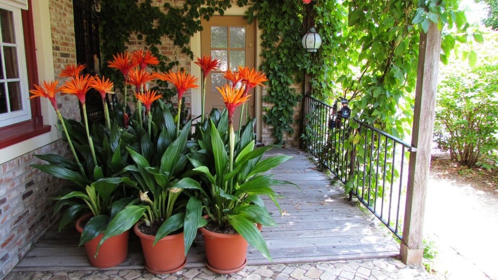vibrant tropical canna lilies