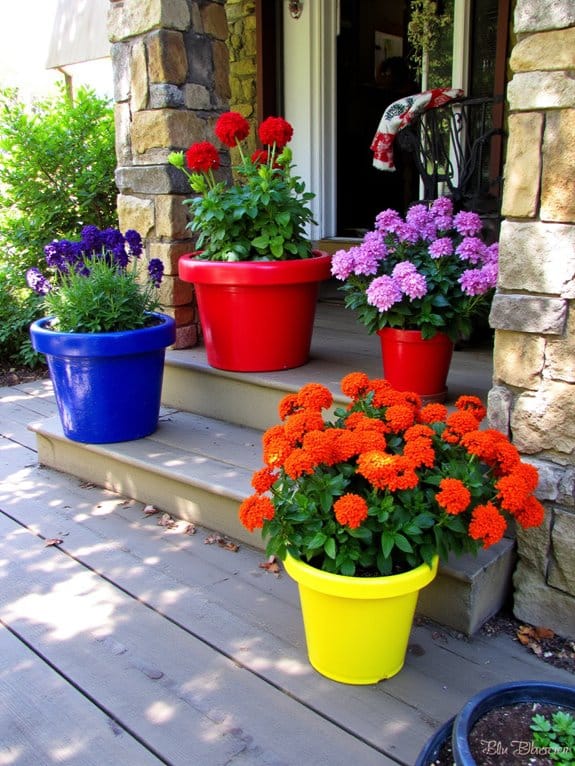 vibrant unique statement flower pots