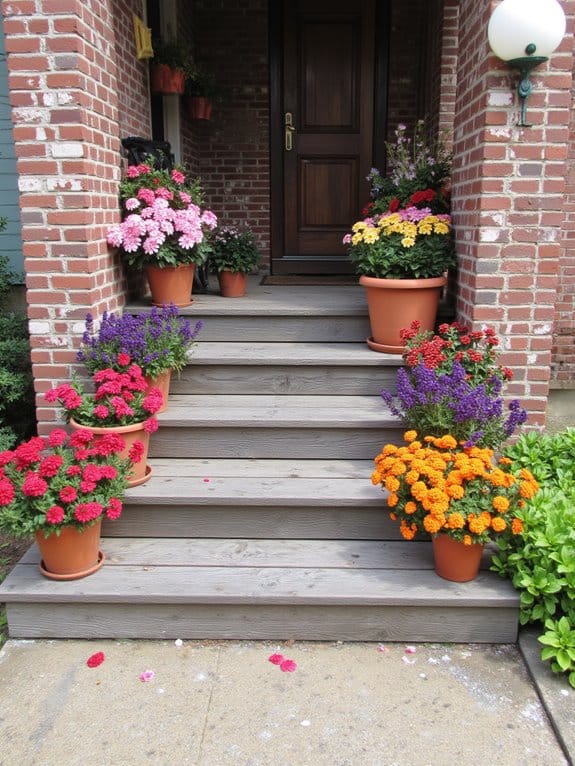 vibrant zinnias brighten porches