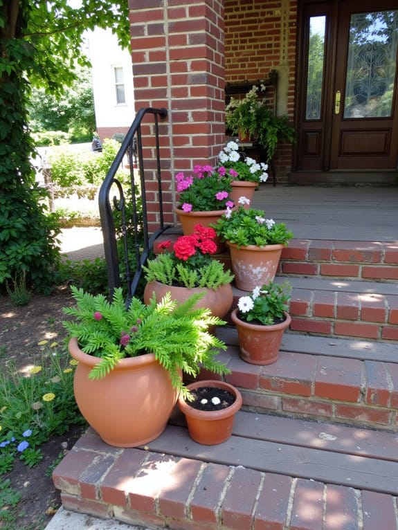 vintage flower pots charm
