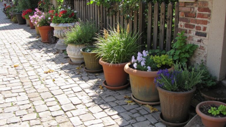 vintage outdoor flower pots