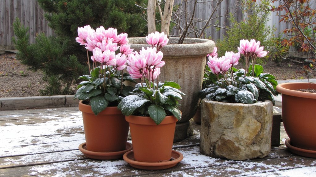 winter blooms in colors