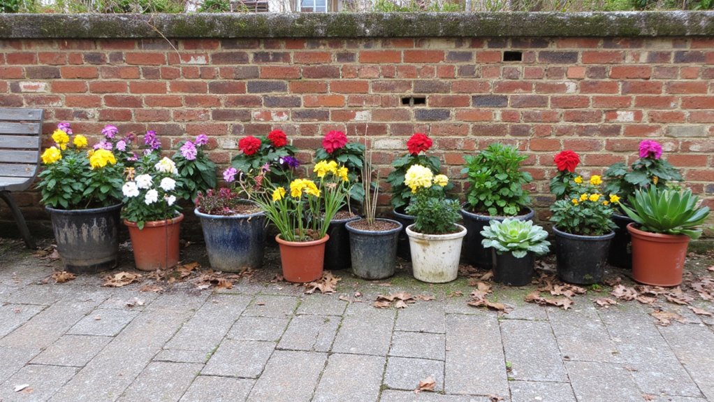 winter flower pot care