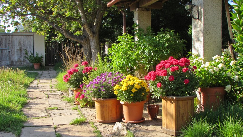 wooden pots create beauty