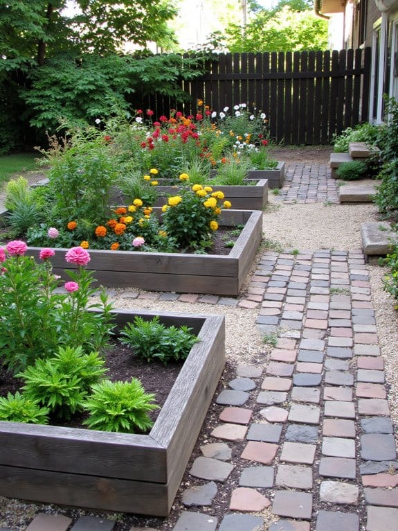 accessible flower bed pathways