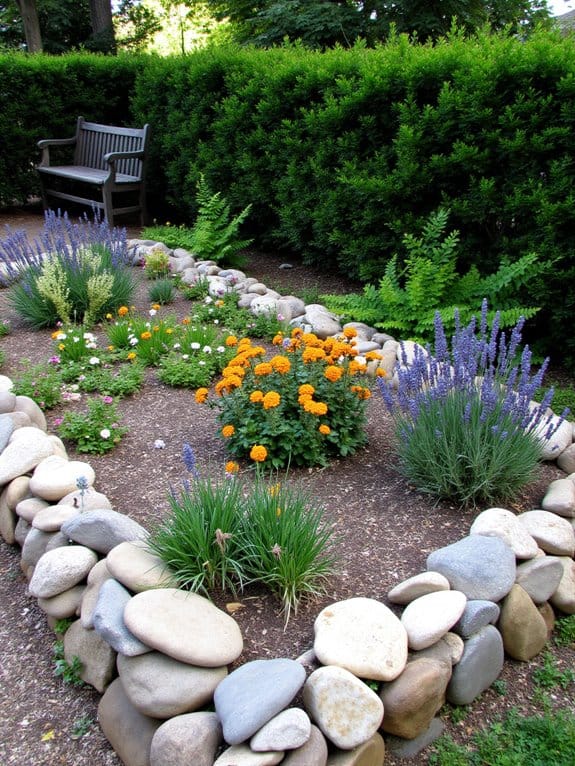 aesthetic stone borders enhance gardens