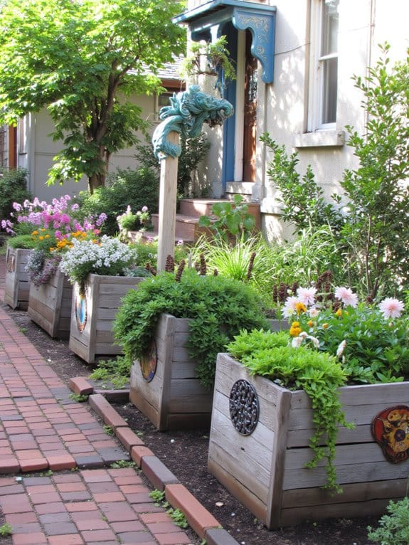 artistic functional garden planters