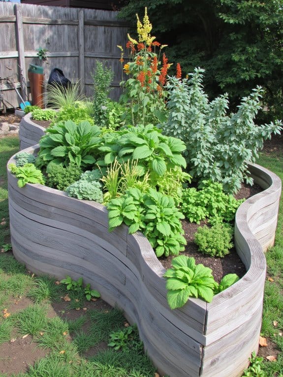 artistic raised garden beds