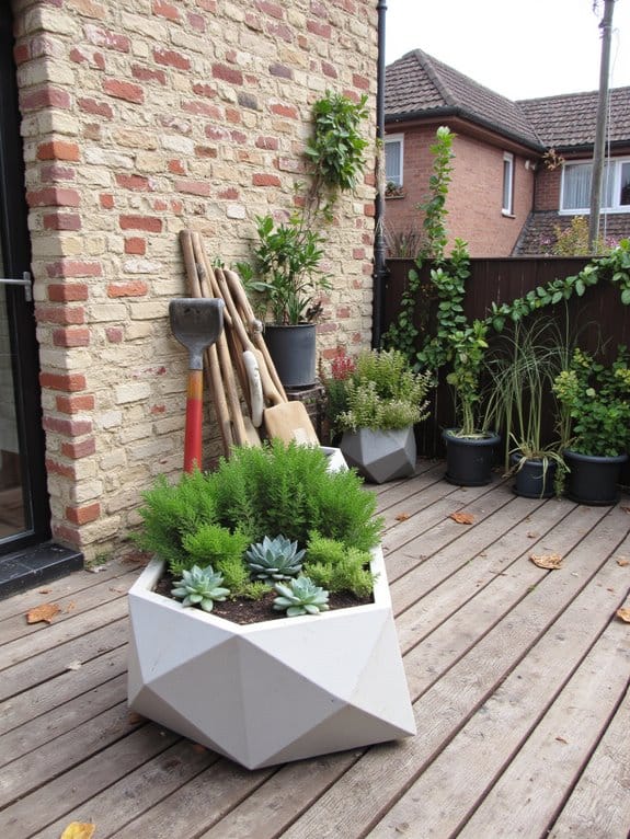 chic contemporary geometric planters