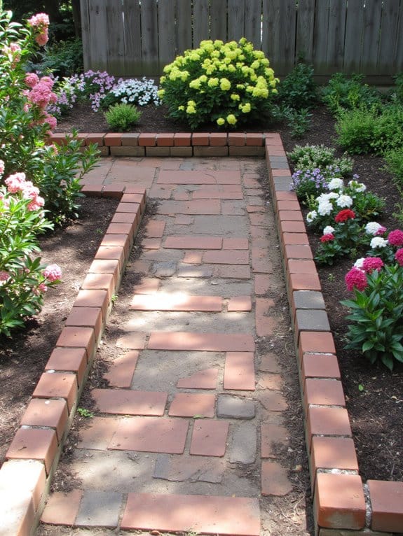 chic garden pathway borders
