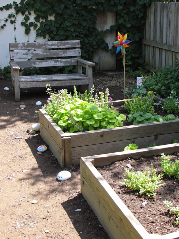 children s colorful garden space