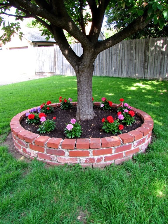 circular flower bed design