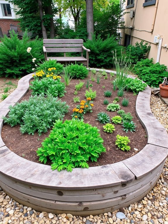 circular raised bed charm
