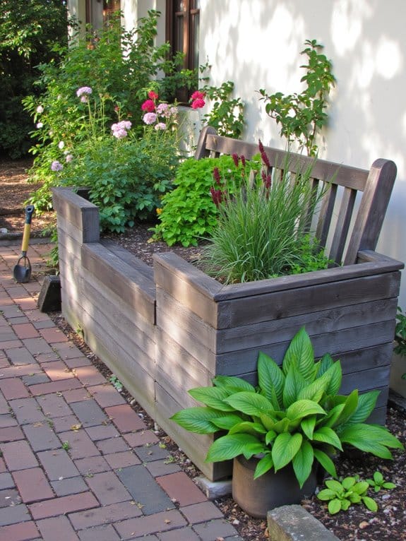 cohesive garden design planters