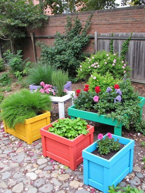 colorful planter box diy