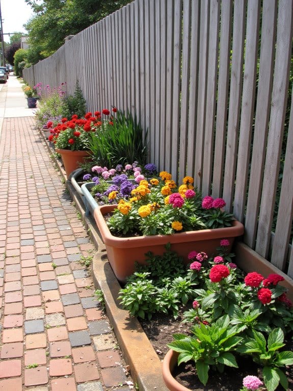 colorful planters enhance aesthetics