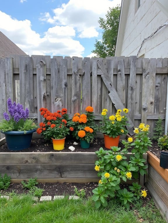 colorful planters enhance vibrancy