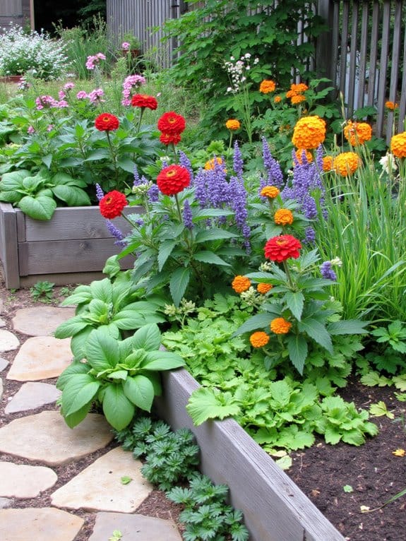 companion planting enhances blooms