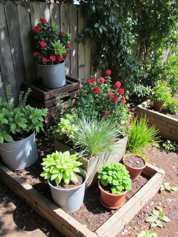 container creativity in gardens