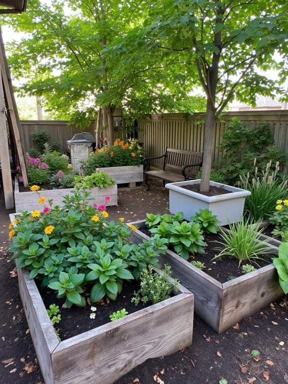 cozy garden seating areas