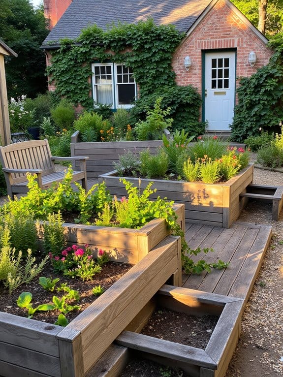cozy raised bed seating