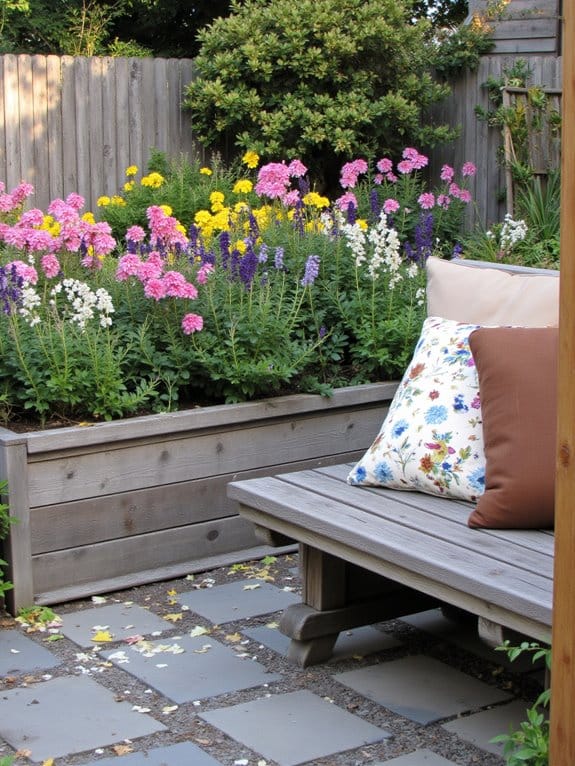 cozy seating in blooms