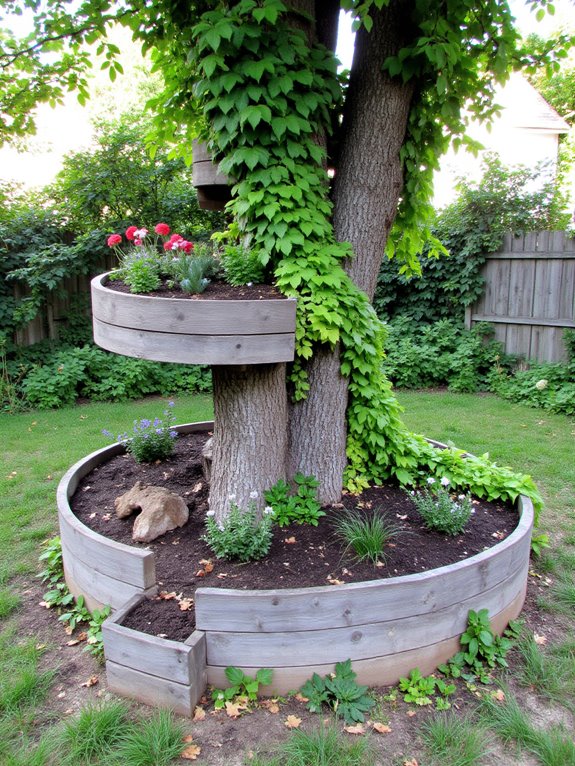 creative circular garden beds