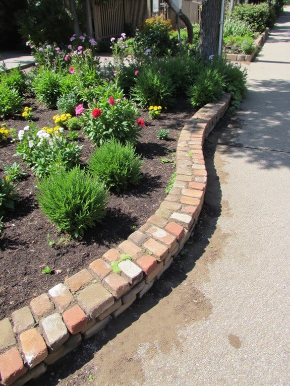 curved bricks enhance gardens