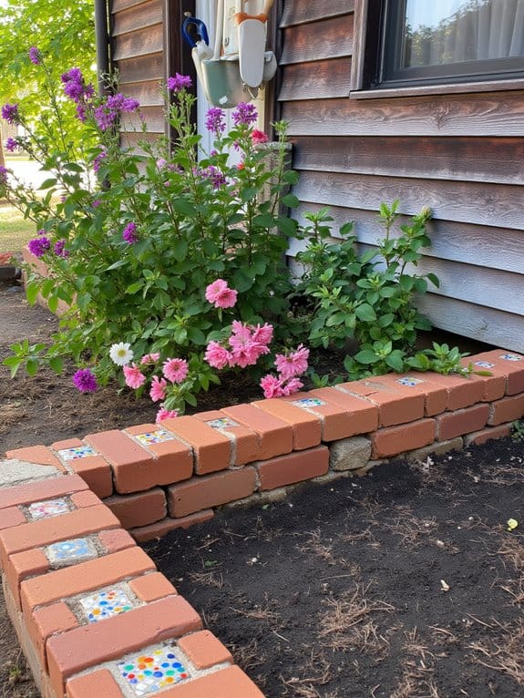 decorative brick garden inlays