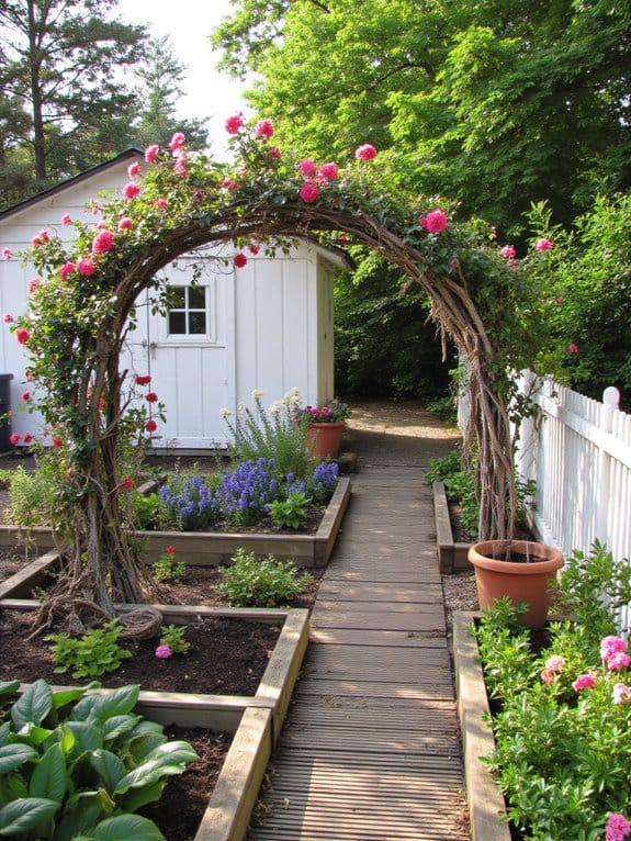 decorative garden structures enhance