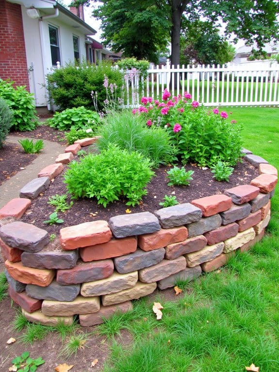 decorative stone brick planters