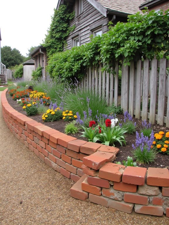 diy brick border project