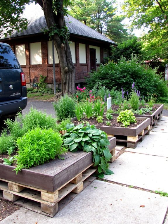 diy pallet raised beds