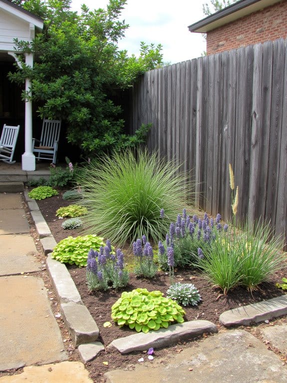 drought tolerant vibrant flower beds