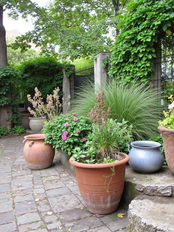 elegant planters enhance gardens