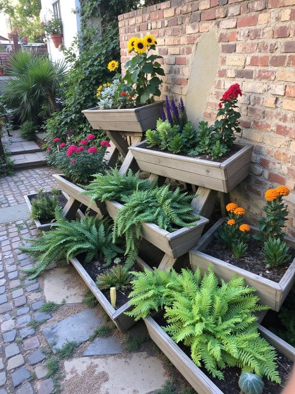 elegant tiered planter boxes