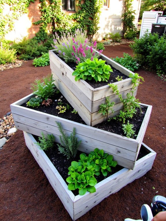elevated multi level planter design