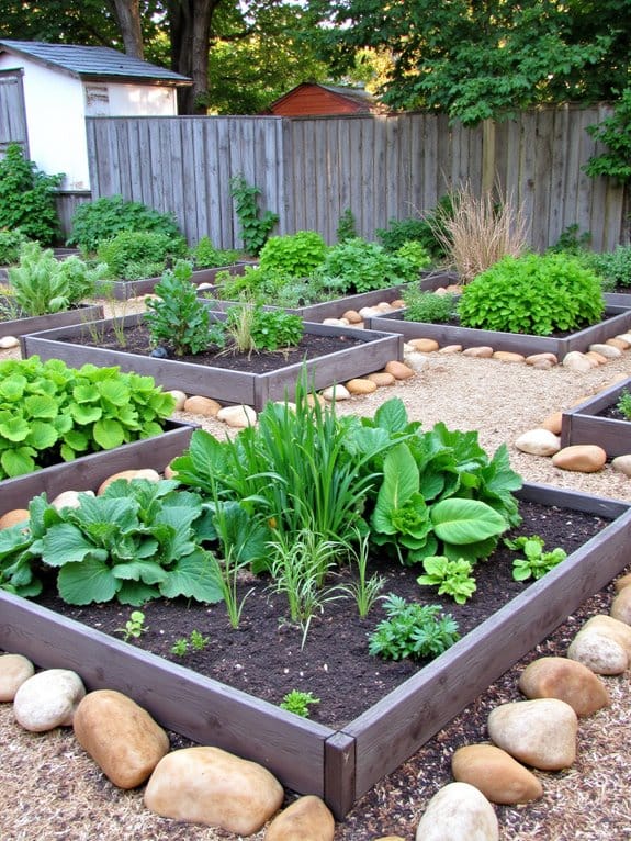 framing garden with borders