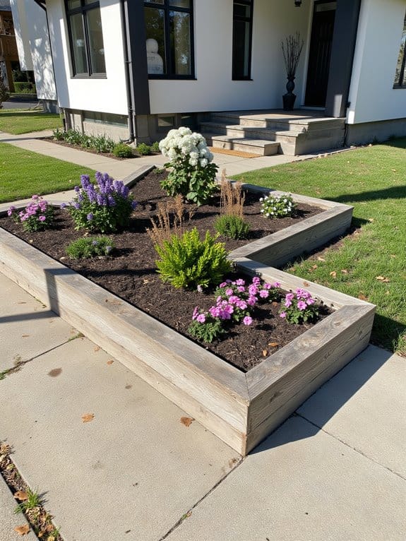 geometric flower bed designs