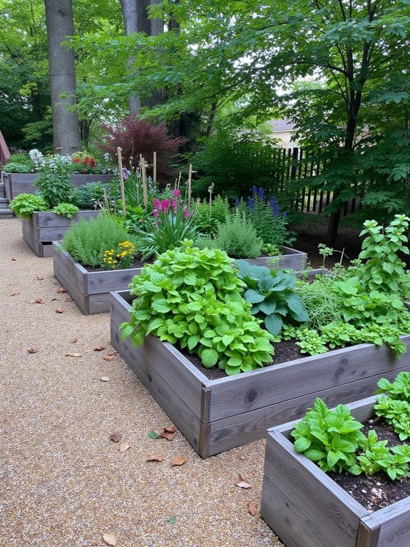 gravel paths for easy maintenance