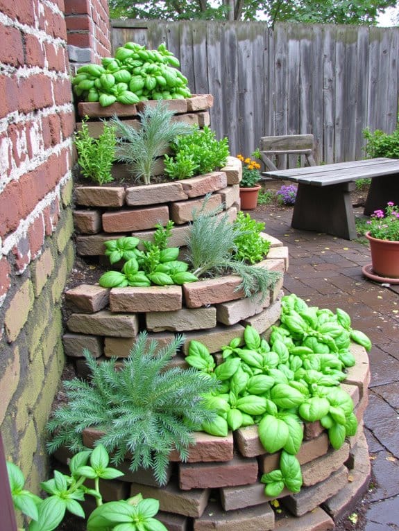 herb spiral planter box