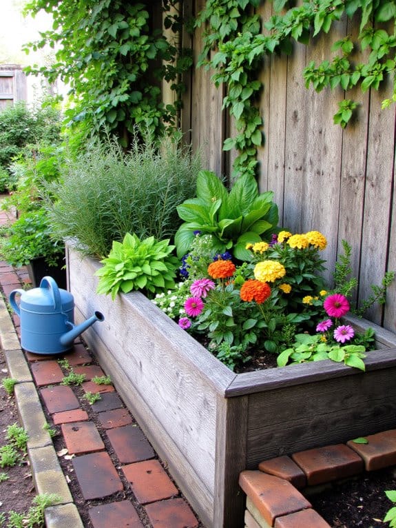 herbs enhance flower beds