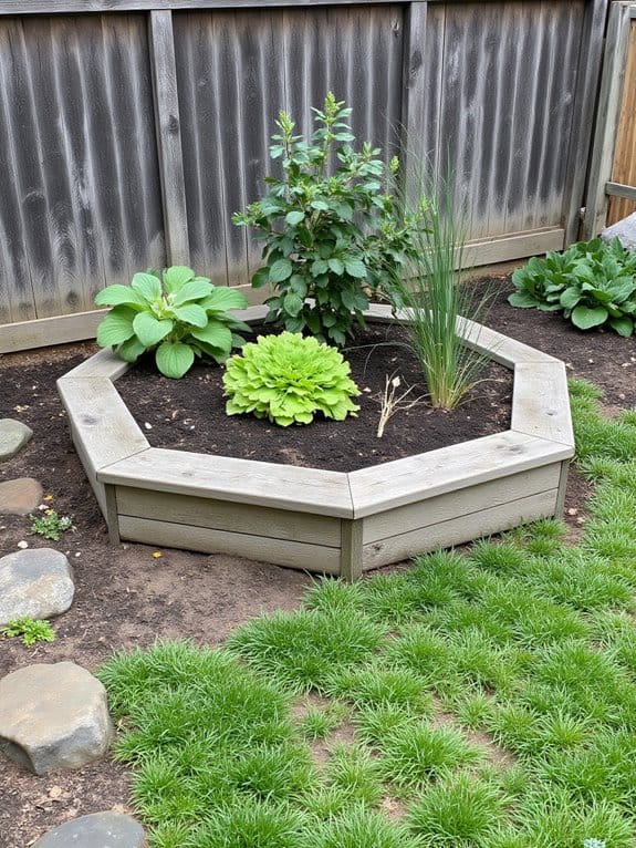 hexagonal raised garden bed